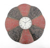 30" Novelty Red And Black Glass Analog Wall Clock