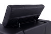 75" Black And Silver Italian Leather Loveseat