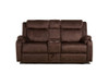 70" Dark Brown Manual Reclining Loveseat With Storage