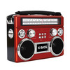 SuperSonic Retro Rechargeable 3 Band Radio With Bluetooth and Flashlight in Red