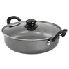 Gibson Everyday 12 Inch Highberry Nonstick All Purpose Pan with Lid in Grey