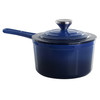 MegaChef 2 Quart Enameled Cast Iron Sauce Pan in Gradient Dark Blue