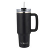 Brentwood GEOJUG 40oz Insulated Stainless Steel Tumbler Cup in Black with Handle