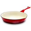 Crock Pot Artisan 8 in. Round Enameled Cast Iron Skillet in Scarlet Red