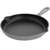 MegaChef Round 10.25 Inch Enameled Cast Iron Skillet in Gray