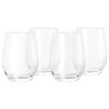 Gibson Home Belinni 4 Piece 18oz Classic Stemless Wine Glass Set