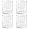 Gibson Home 4 Piece 13 Ounce Teardrop Embossed Double Old-Fashioned Glass Set