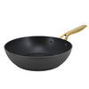 Oster Abbottsford 11 Inch Nonstick Round Aluminum Wok in Black