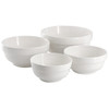 Gibson Home Great Essentials 4 Piece Fine Ceramic Serving Bowl Set in White