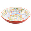 Laurie Gates California Designs Tierra 10.5 Inch Hand Painted Stoneware Pasta Bowl in Red