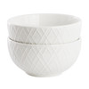 Gibson Home Great Essentials 2 Piece Fine Ceramic 4.5in Fruit Bowl Set in White
