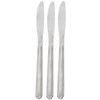 Gibson Home Tustin 3 Piece Stainless Steel Dinner Knife Flatware Set in Silver