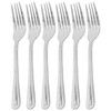Gibson Home Tustin 6 Piece Stainless Steel Dinner Fork Flatware Set in Silver