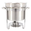MegaChef 11.6 Quart Round Stainless Steel Professional Soup Chafing Dish in Silver