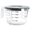 Oster Coolidge 4 Cup Clear Glass Measuring Cup with Snap on Lid