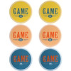 Wanda June Home Game On 6 Piece Stoneware Coaster Set in Assorted Colors