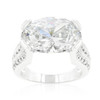 Oval Triplet Cubic Zirconia Ring