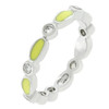 Yellow Link Enamel Stacker Ring