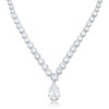 Bejeweled Cubic Zirconia Pear Drop Necklace