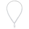 Bejeweled Cubic Zirconia Pear Drop Necklace