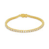 Goldtone Finish Victorian Cubic Zirconia Tennis 8 Inch Bracelet
