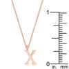 Elaina Rose Gold Stainless Steel X Initial Necklace