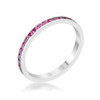 Teresa 0.5ct Garnet CZ Stainless Steel Eternity Band