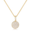 Gold Plated Necklace with CZ Disk Pendant