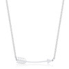 Arianna Rhodium Stainless Steel Arrow Necklace