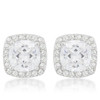 Pave Halo Earrings