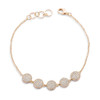 0.8ct CZ Goldtone Pave Disc Bracelet