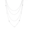 Multi-Chain Rhodium Star Necklace with CZ