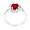 Garnet Halo Engagement Ring