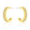 Roma Goldtone Finish Hoop Earrings