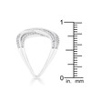 Christa 0.4ct CZ Rhodium Pave X Ring