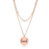 Delicate Rose Gold Plated loved Necklace