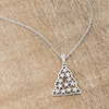 .2 ct CZ Rhodium Christmas Tree Pave Holiday Pendant