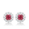 Bella Bridal Earrings in Pink