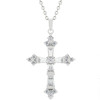 Brilliant Cubic Zirconia Cross Pendant