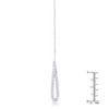 Chrisette 0.4ct CZ Rhodium Classic Drop Lariat Necklace
