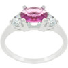 Oval Treble Cubic Zirconia Ring