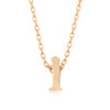 Rose Gold Finish Initial I Pendant