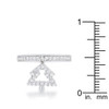 Christmas Tree 0.3ct CZ Rhodium Holiday Charm Ring