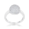 Brie 0.6ct CZ Rhodium Contemporary Sphere Ring