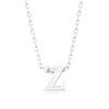 Rhodium Plated Finish Initial Z Pendant