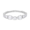 Elegant Pear and Round Cubic Zirconia Tennis Bracelet