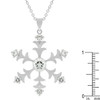 Rhodium Plated Snowflake Pendant