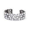 Bejeweled Cubic Zirconia Cuff Black Tone