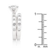 Bezel Set Round Cut Bridal Ring Set