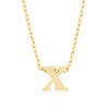 Golden Initial X Pendant